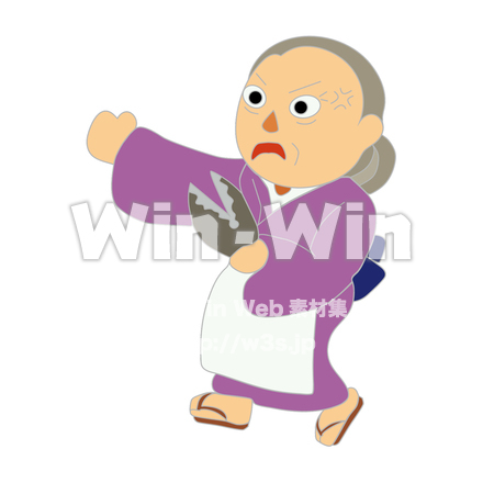 舌切りすずめのお婆さんのCG・イラスト素材 W-027885