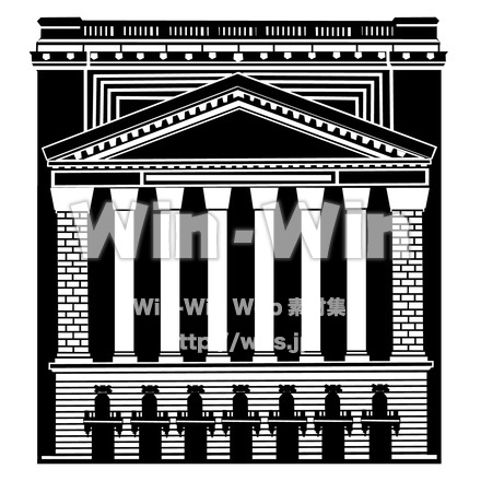 ニューヨーク証券取引所のシルエット素材 W-027359