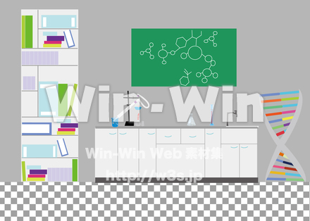 実験室のCG・イラスト素材 W-026650