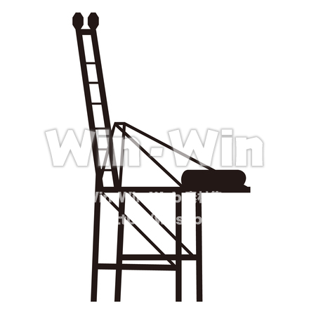 ガントリークレーン（キリンクレーン）のシルエット素材 W-026935