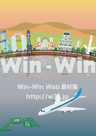 大阪街ブラシのCG・イラスト素材 W-027205