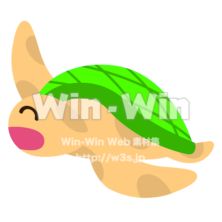 ウミガメのCG・イラスト素材 W-027950