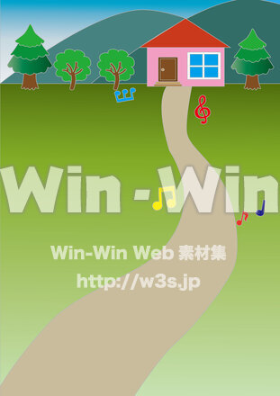 ブレーメンの音楽隊（田舎）の背景のCG・イラスト素材 W-027861