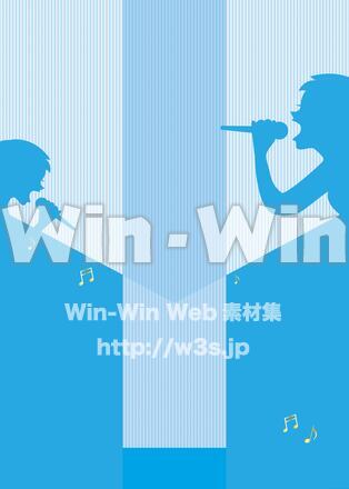 音楽背景ブルーのCG・イラスト素材 W-027756