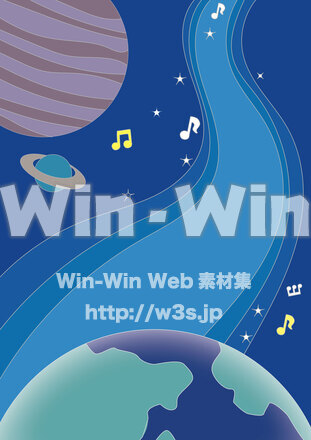ブレーメンの音楽隊（宇宙）の背景のCG・イラスト素材 W-027862