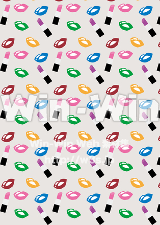 口紅と唇のCG・イラスト素材 W-026259