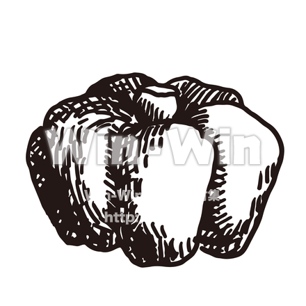 かぼちゃのシルエット素材 W-027020