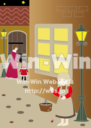 マッチ売りの少女のCG・イラスト素材 W-027974