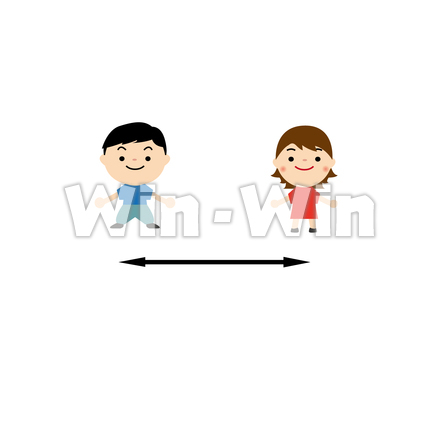 距離をあけるのCG・イラスト素材 W-027289