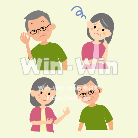 シニアの人たちのCG・イラスト素材 W-027830