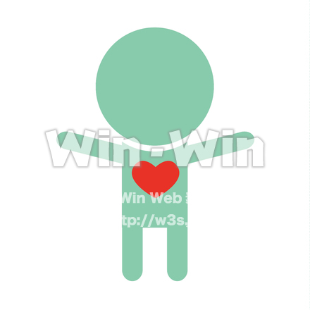 ハートくんのCG・イラスト素材 W-027057