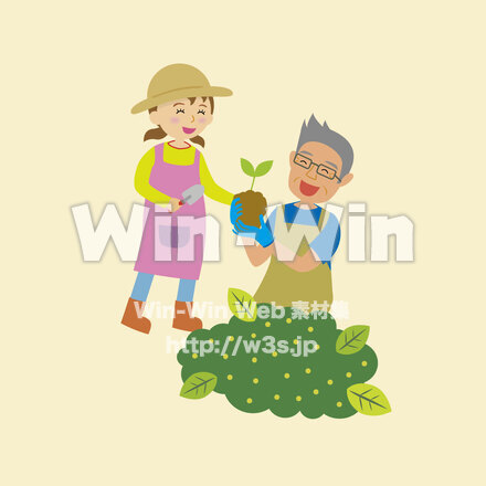 花植えイラストのCG・イラスト素材 W-026308