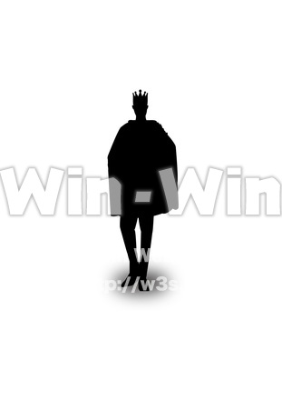 王子様のシルエット素材 W-027418