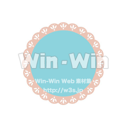 レースフレームのCG・イラスト素材 W-026116