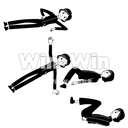 サイドブリッジと水平クランチのシルエット素材 W-026155