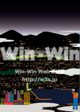 長崎街並みブラシのCG・イラスト素材 W-027323