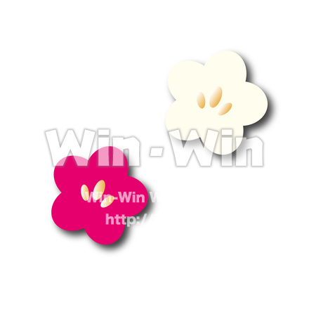 白梅、紅梅イラストのCG・イラスト素材 W-027687