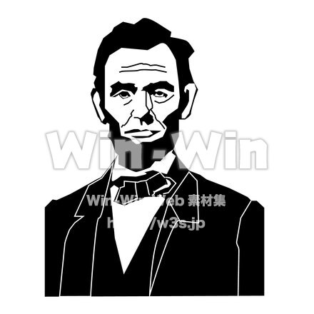 リンカーンのシルエット素材 W-026401