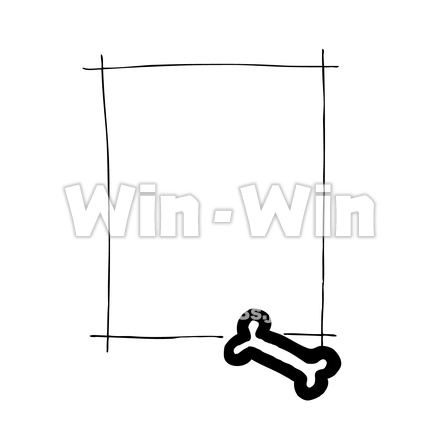 骨の枠のシルエット素材 W-027803