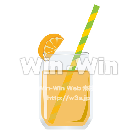 オレンジジュースのCG・イラスト素材 W-026964