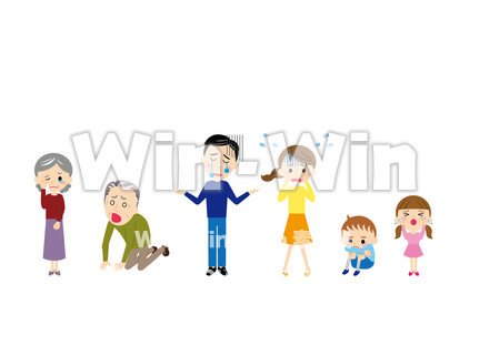 Coaクラブ指定キャラクター泣く悲しむ動作のCG・イラスト素材 W-026644