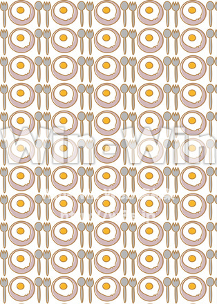 目玉焼きスウォッチパターンのCG・イラスト素材 W-026436