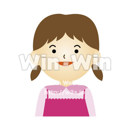 女の子-笑顔のCG・イラスト素材 W-027178