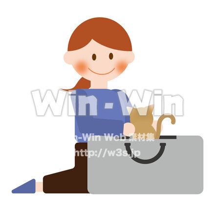 ペット用バッグのCG・イラスト素材 W-026547