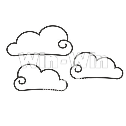 雲のシルエット素材 W-026705
