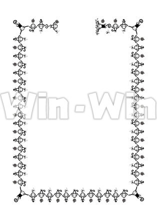 おさるさんパターンブラシのシルエット素材 W-026627