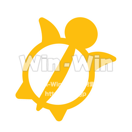 ウミガメ（ホヌ）のイラストのCG・イラスト素材 W-026326