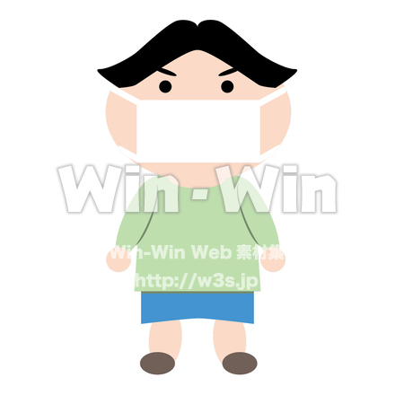 マスク少年のCG・イラスト素材 W-026991