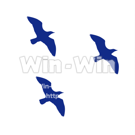 渡り鳥のシルエット素材 W-026061