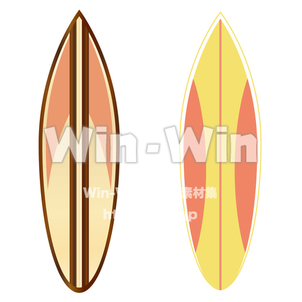 サーフボードのCG・イラスト素材 W-027239