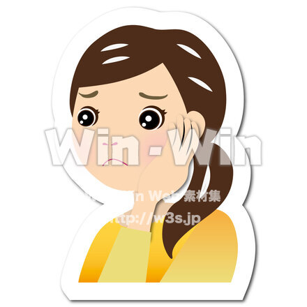 困っている女性のCG・イラスト素材 W-026099