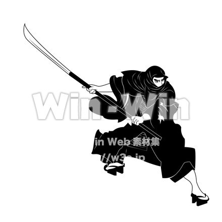 弁慶のシルエット素材 W-026529