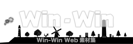 千葉県の街並みのシルエット素材 W-026528