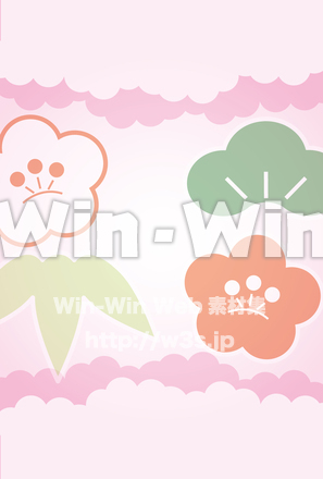 松竹梅年賀状のCG・イラスト素材 W-026430