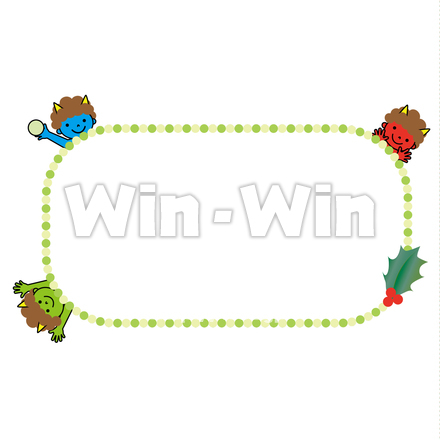 おにとまめのわくのCG・イラスト素材 W-026740