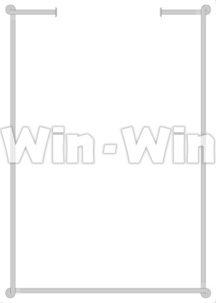 ラインのフレームのシルエット素材 W-026020