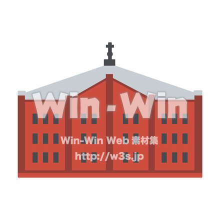 赤レンガ倉庫のCG・イラスト素材 W-027330