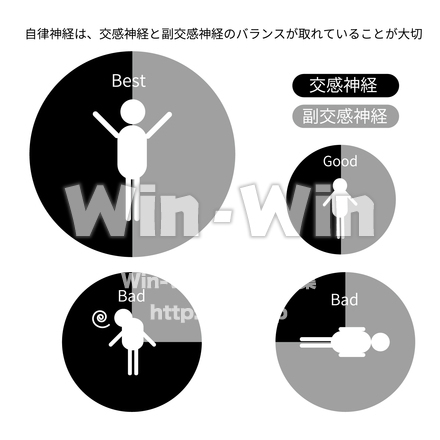 自律神経のバランスのシルエット素材 W-026652