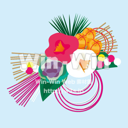 正月飾りのイラストのCG・イラスト素材 W-026235