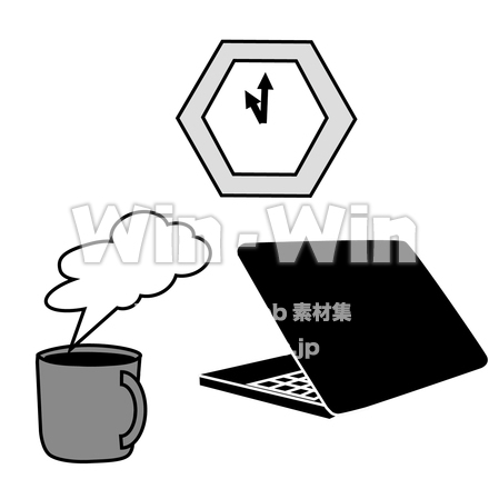 働き方改革のシルエット素材 W-026149