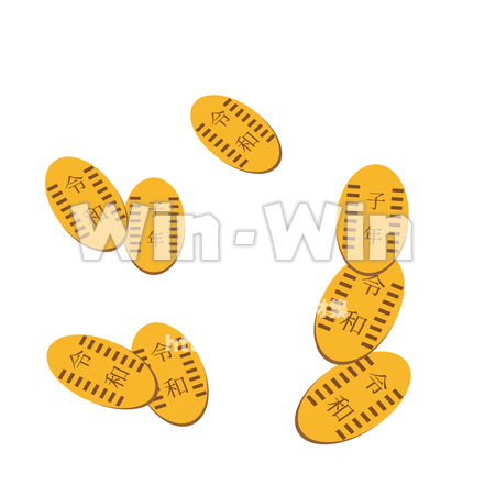 小判たくさんのCG・イラスト素材 W-026266