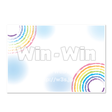 虹のパネルのCG・イラスト素材 W-026742