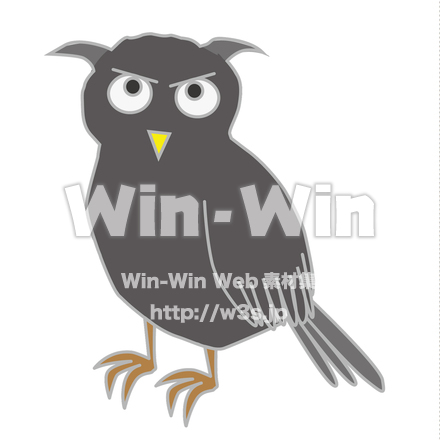 みみずくのCG・イラスト素材 W-027874