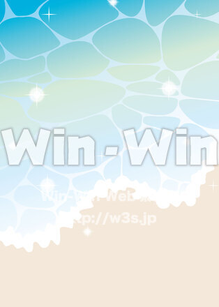 海の波打ち際のCG・イラスト素材 W-027241