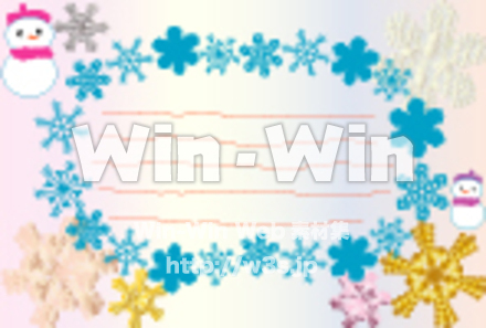 雪の結晶はがきのCG・イラスト素材 W-026217