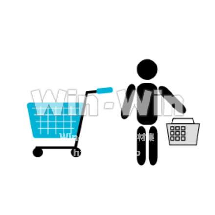 買い物のイメージイラストのCG・イラスト素材 W-027137